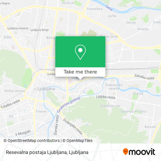 Resevalna postaja Ljubljana map