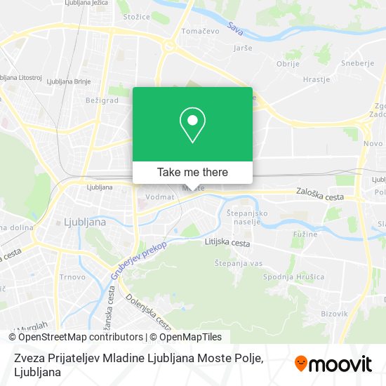 Zveza Prijateljev Mladine Ljubljana Moste Polje map