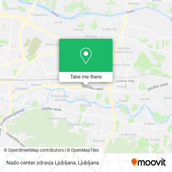 Nado center zdravja Ljubljana map