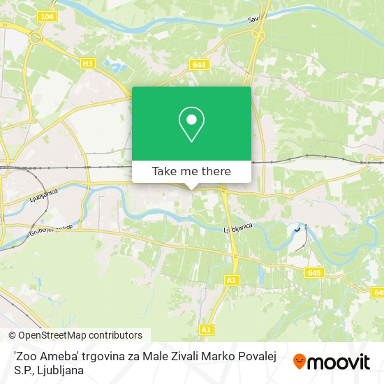 'Zoo Ameba' trgovina za Male Zivali Marko Povalej S.P. map