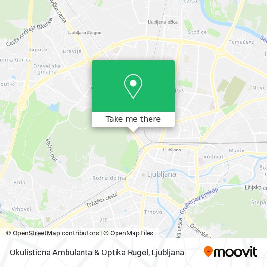 Okulisticna Ambulanta & Optika Rugel map