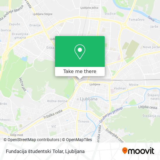 Fundacija študentski Tolar map
