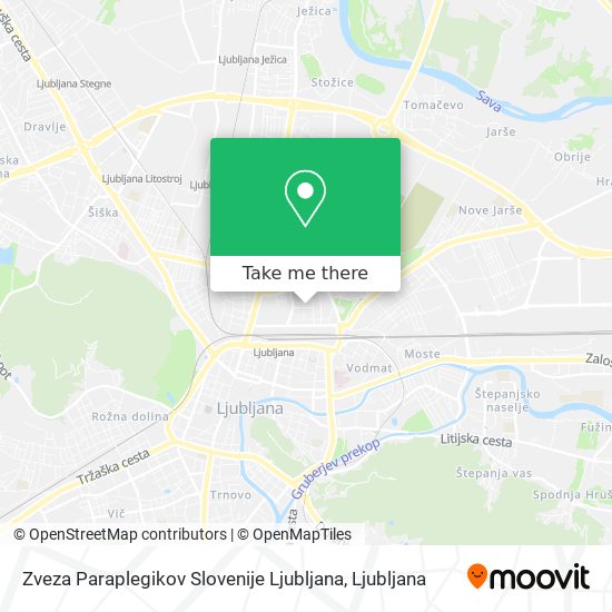 Zveza Paraplegikov Slovenije Ljubljana map