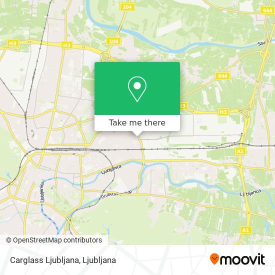 Carglass Ljubljana map