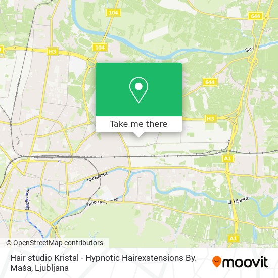 Hair studio Kristal - Hypnotic Hairexstensions By. Maša map