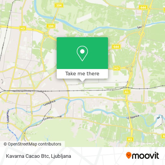 Kavarna Cacao Btc map