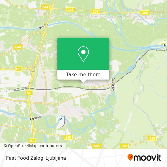 Fast Food Zalog map