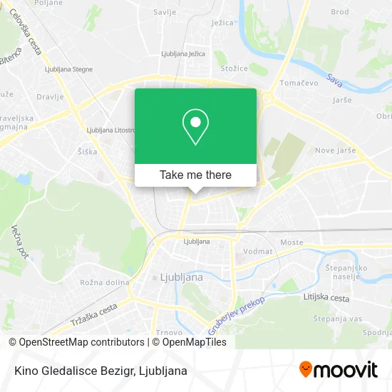 Kino Gledalisce Bezigr map