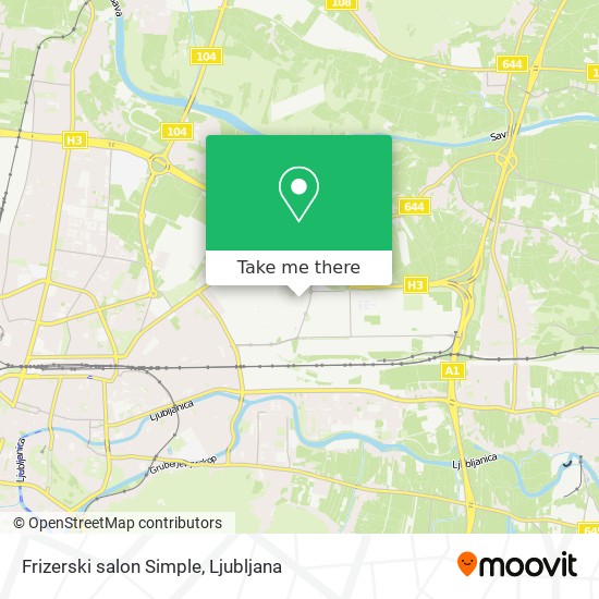 Frizerski salon Simple map
