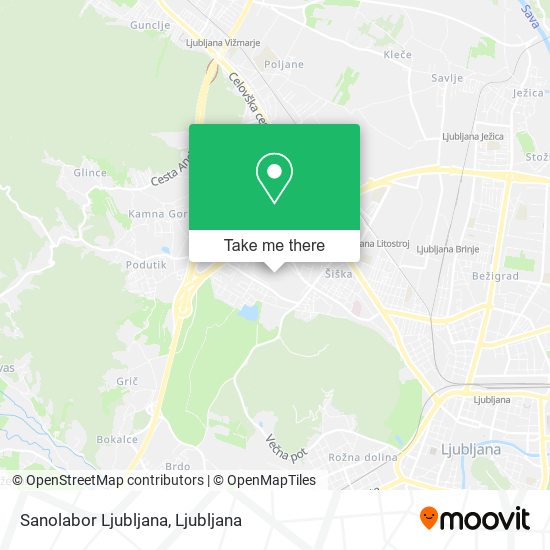 Sanolabor Ljubljana map