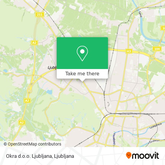 Okra d.o.o. Ljubljana map