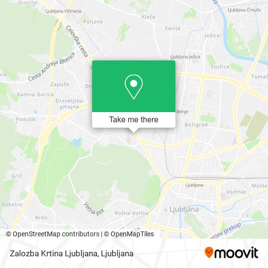 Zalozba Krtina Ljubljana map