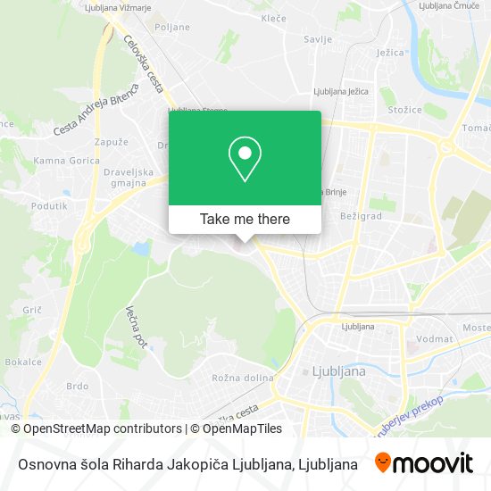Osnovna šola Riharda Jakopiča Ljubljana map