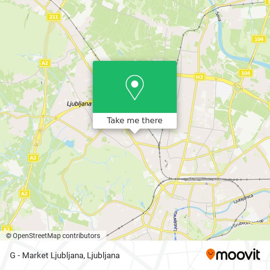 G - Market Ljubljana map