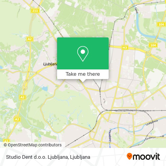 Studio Dent d.o.o. Ljubljana map