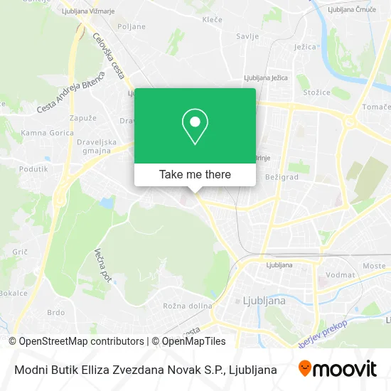 Modni Butik Elliza Zvezdana Novak S.P. map