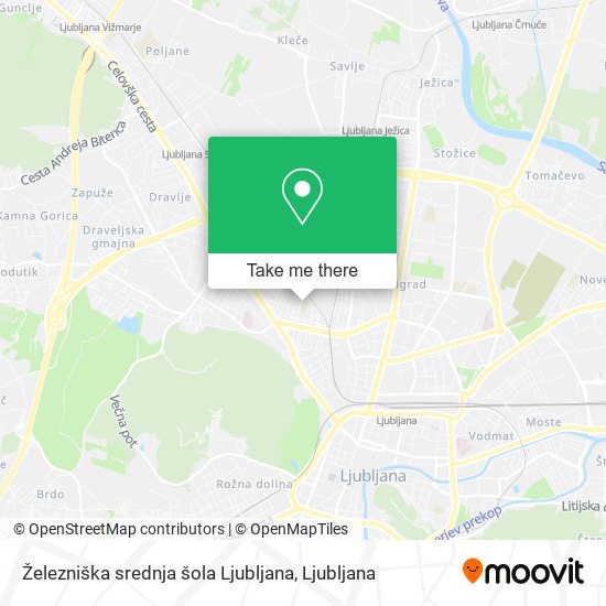 Železniška srednja šola Ljubljana map