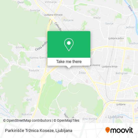Parkirišče Tržnica Koseze map