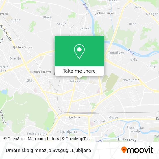 Umetniška gimnazija Svšgugl map