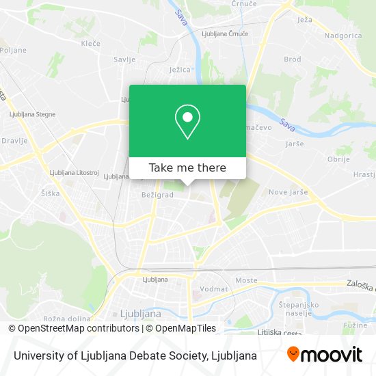 University of Ljubljana Debate Society map