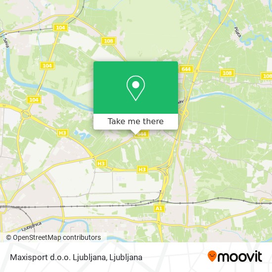 Maxisport d.o.o. Ljubljana map