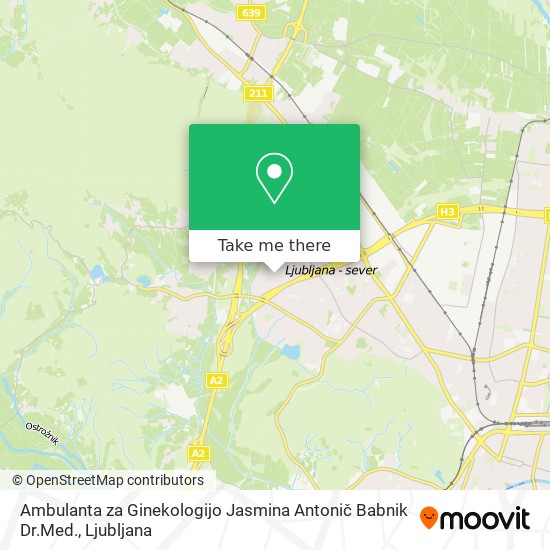 Ambulanta za Ginekologijo Jasmina Antonič Babnik Dr.Med. map