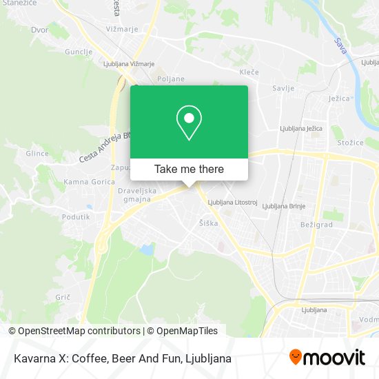 Kavarna X: Coffee, Beer And Fun map