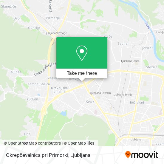 Okrepčevalnica pri Primorki map