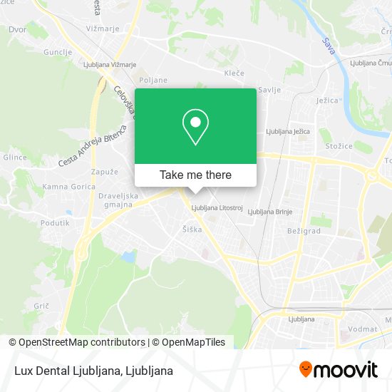 Lux Dental Ljubljana map