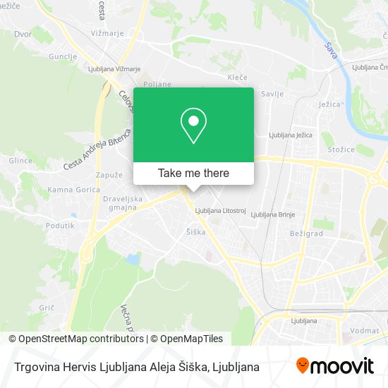 Trgovina Hervis Ljubljana Aleja Šiška map