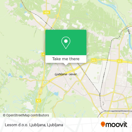Lesom d.o.o. Ljubljana map
