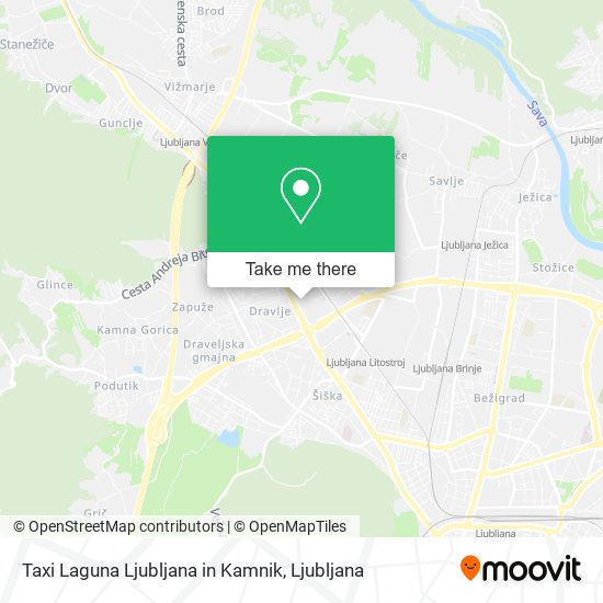 Taxi Laguna Ljubljana in Kamnik map