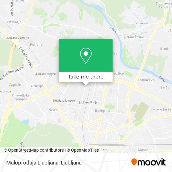 Maloprodaja Ljubljana map