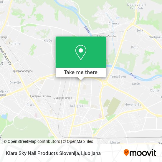 Kiara Sky Nail Products Slovenija map