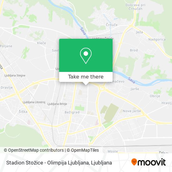 Stadion Stožice - Olimpija Ljubljana map