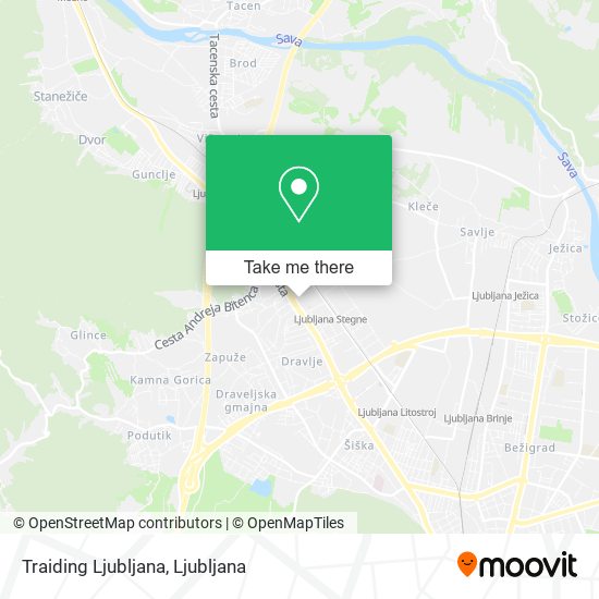 Traiding Ljubljana map
