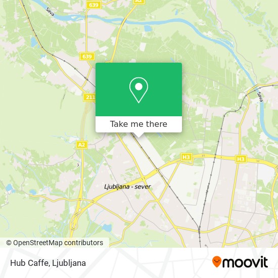 Hub Caffe map