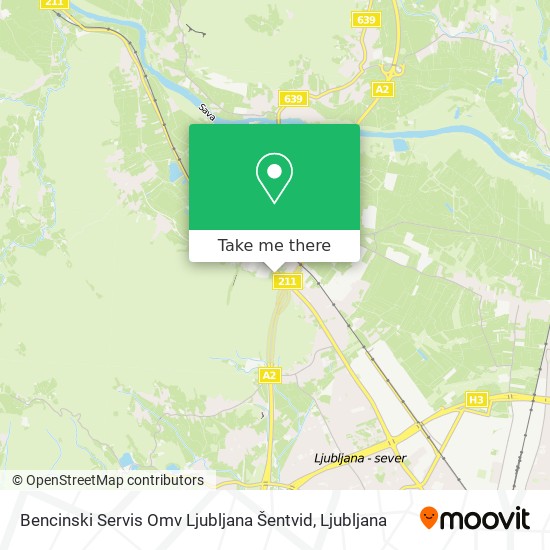 Bencinski Servis Omv Ljubljana Šentvid map