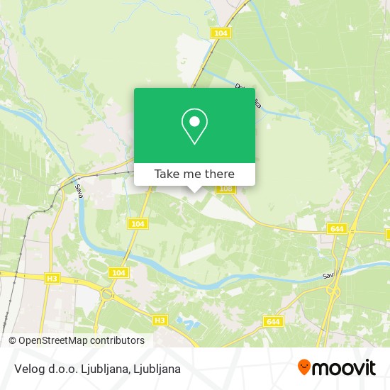 Velog d.o.o. Ljubljana map