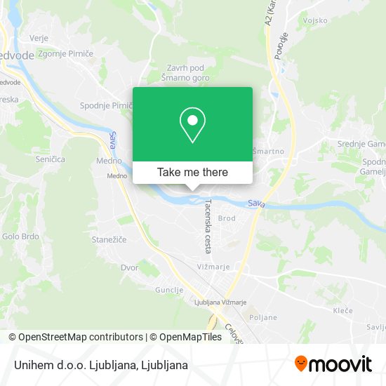 Unihem d.o.o. Ljubljana map