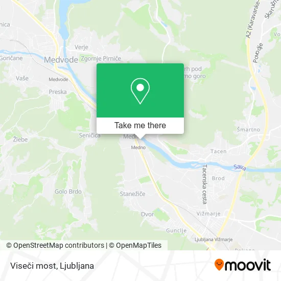 Viseči most map