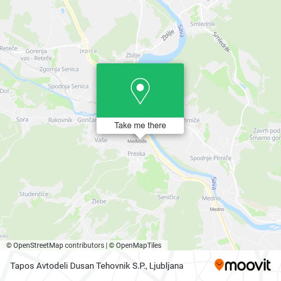 Tapos Avtodeli Dusan Tehovnik S.P. map