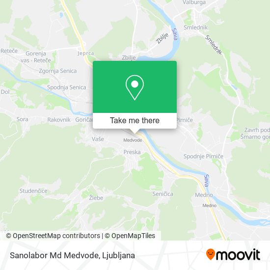 Sanolabor Md Medvode map