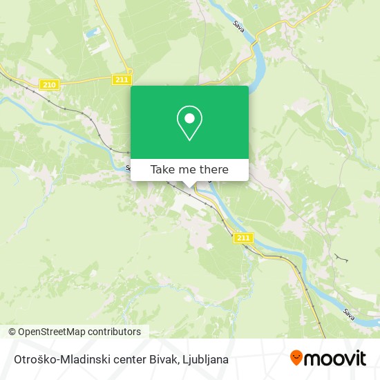 Otroško-Mladinski center Bivak map