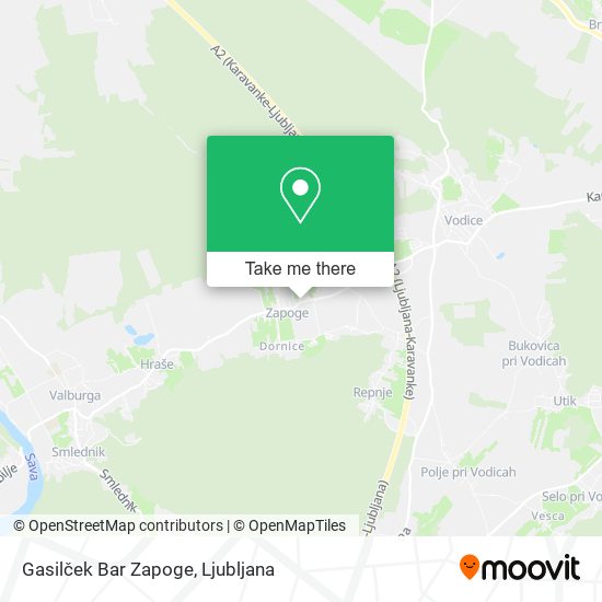 Gasilček Bar Zapoge map