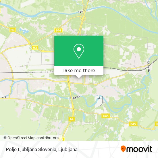 Polje Ljubljana Slovenia map