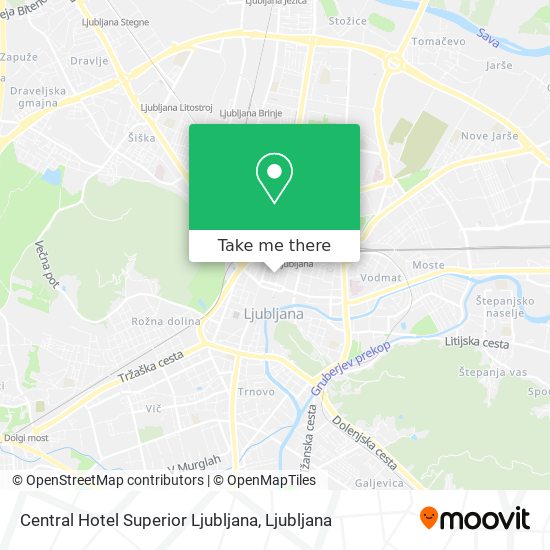 Central Hotel Superior Ljubljana map