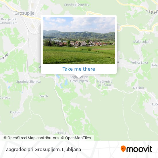 Zagradec pri Grosupljem map