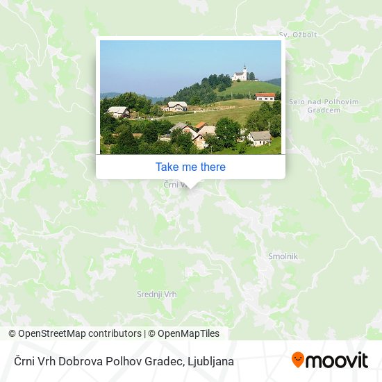 Črni Vrh Dobrova Polhov Gradec map