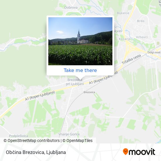 Občina Brezovica map